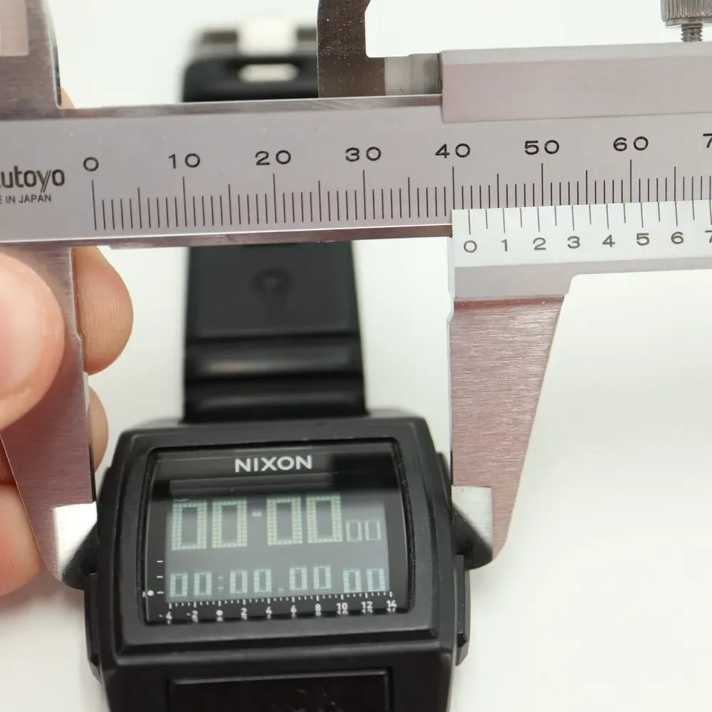 Nixon Base Tide Pro Black 42mm Digital Watch Sunrise Sunset Silicone New Battery